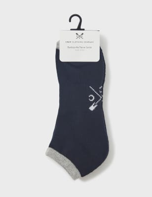 3pk Trainer Socks | Crew Clothing | M&S