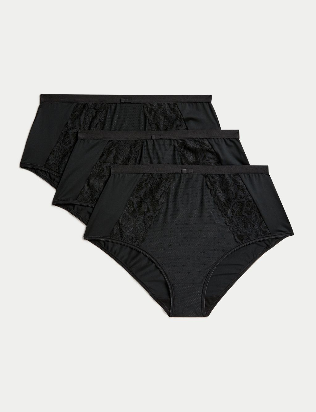 Women's High Waisted Cotton Underwear Ladies Soft Full Briefs Panties  Multipack Black