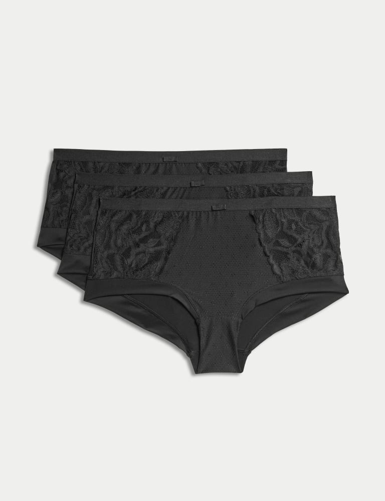 Marks and Spencer Women's 3 Pack Body No VPL High Rise Short, Black, 8 at   Women's Clothing store