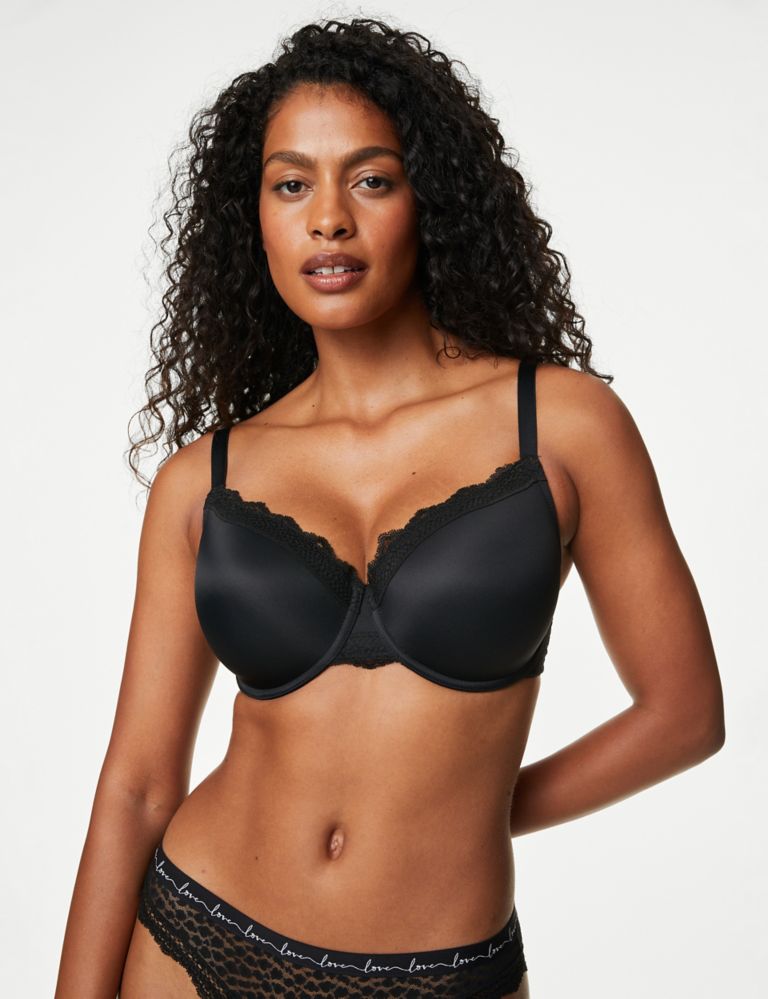 NEW M&S DD PLUS SIZE. FULL CUP - UNDERWIRED WITH NON SLIP STRAPS & LACE  SIZE 44F