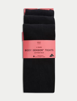 M&S Girls School Tights 9-10 Years Black (3) - Compare Prices