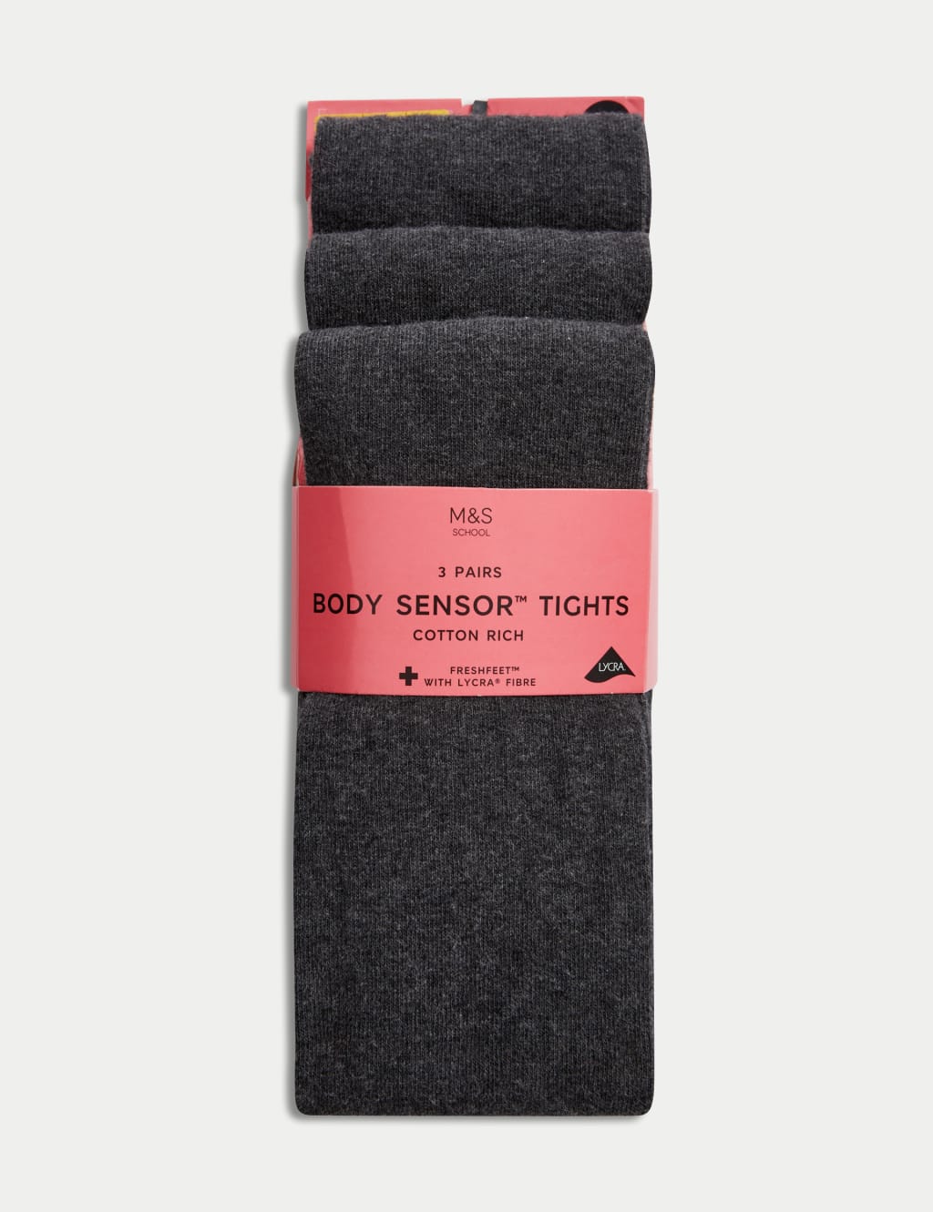 3pk of Body Sensor™ School Tights (2-16 Yrs) 3 of 3