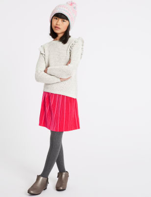 Girls cable sales knit tights