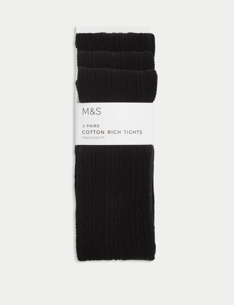 3pk of Cable Knit Tights 2 16 Yrs