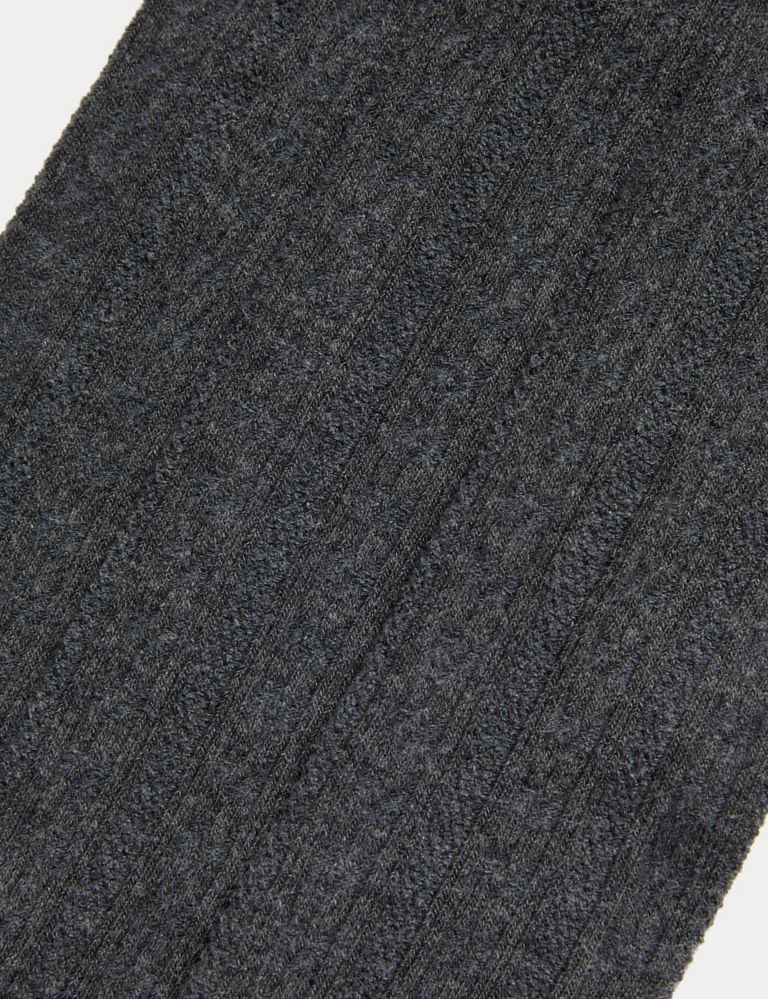 Cable-Knit Tights - Grey