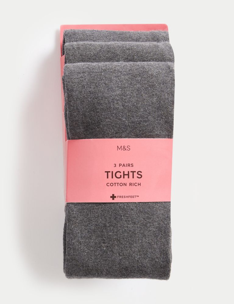 3pk of School Tights (2-16 Yrs), M&S Collection