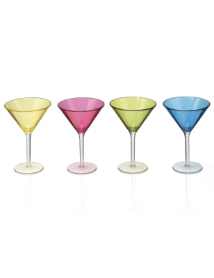 4 Acrylic Cocktail Glasses M&S