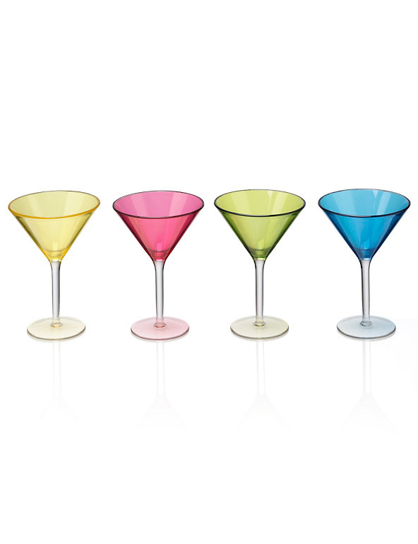 4 Acrylic Cocktail Glasses Image 1 of 1