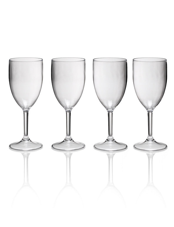 4 Acrylic Wine Glasses Image 1 of 2