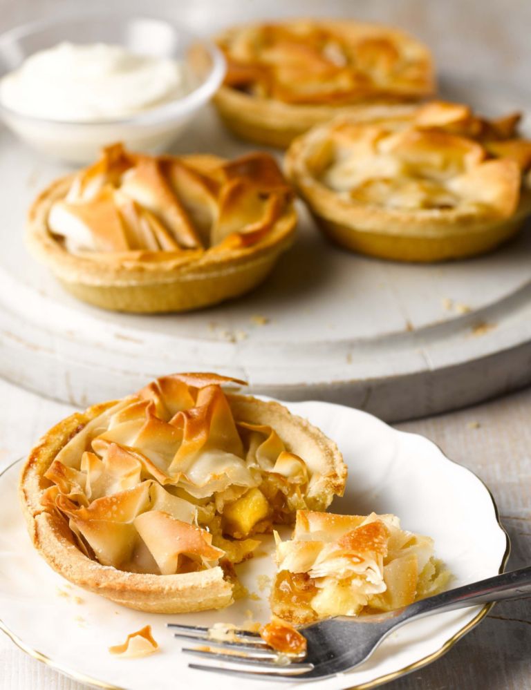 4 Apple Filo Topped Pastry Tarts 1 of 3