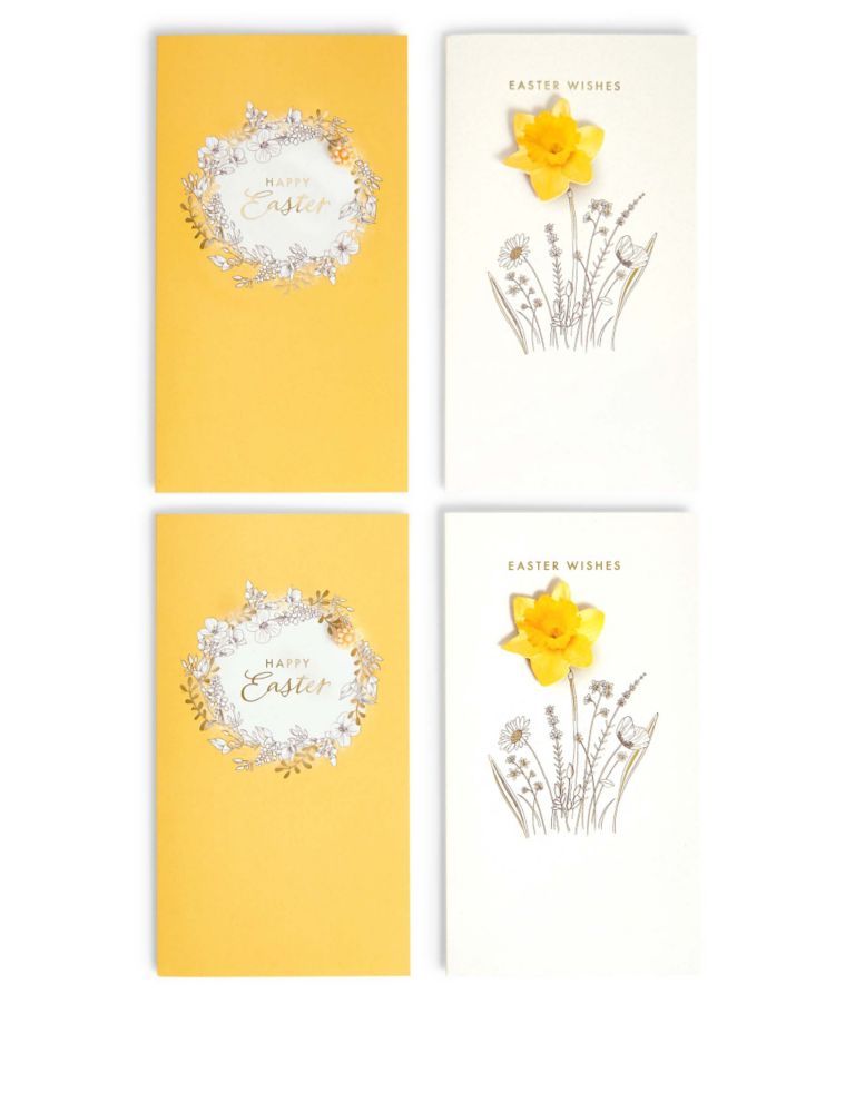 4 Floral Easter Wishes Multipack Cards 1 of 8
