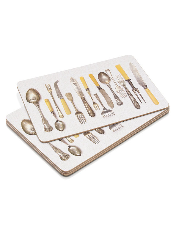 4 Pack Photographic Cutlery Placemats Image 1 of 1
