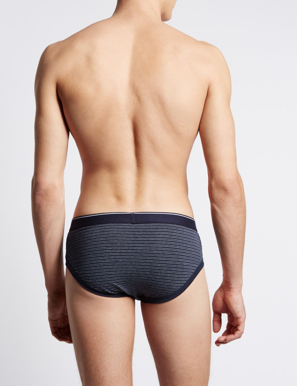 4 Pack Pure Cotton Cool & Fresh™ Striped Briefs with StayNEW™ 2 of 3