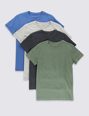 4 Pack Short Sleeve Assorted T-shirts (5-14 Years) Image 2 of 9