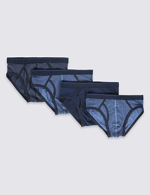 4 Pack of Stretch Briefs with StayNEW™ Image 2 of 3