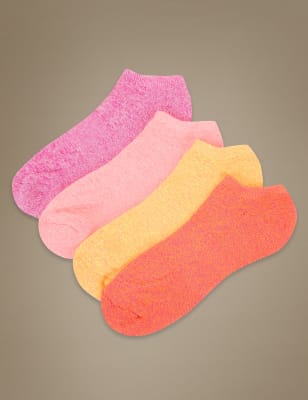 4 Pair Pack Trainer Liner Socks M&S Collection M&S