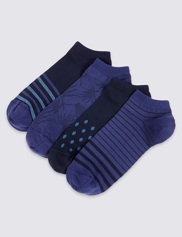4 Pairs of Cool & Freshfeet™ Cotton Rich Socks Image 1 of 1