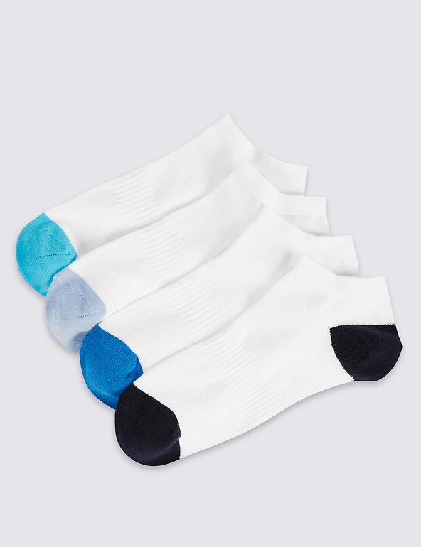 4 Pairs of Cool & Freshfeet™ Heel & Toe Socks Image 1 of 1
