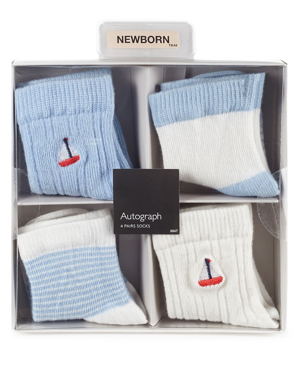 4 Pairs of Cotton Rich Assorted Socks 2 of 2