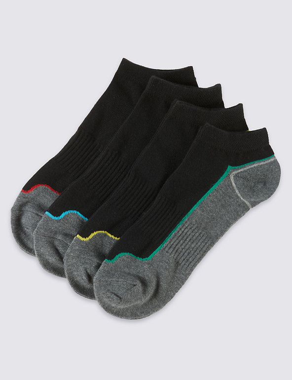 4 Pairs of Cotton Rich Cool & Fresh™ Sports Trainer Liners Image 1 of 1