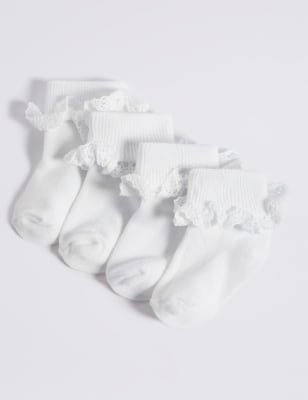 baby black frilly socks
