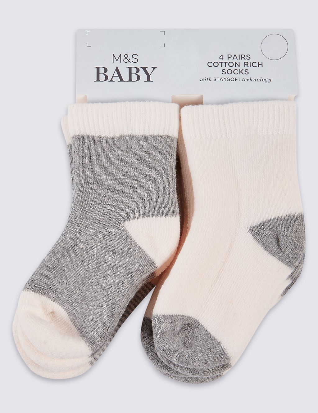 4 Pairs of Designed Socks (0-12 Months) 2 of 2