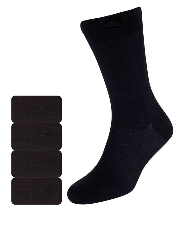 4 Pairs of Modal Blend Socks Image 1 of 1