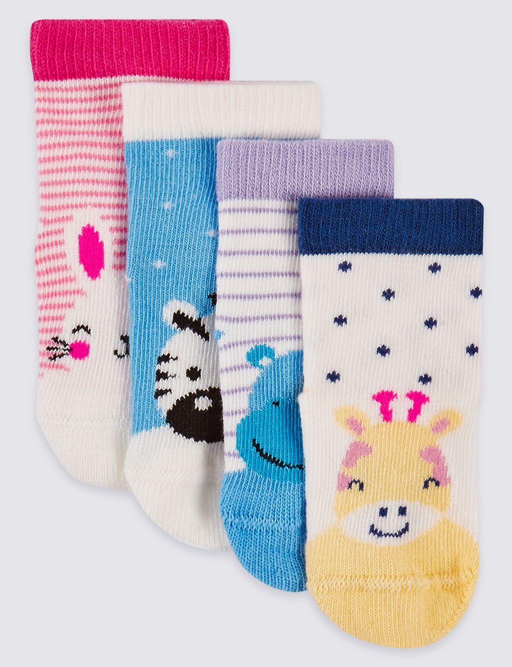 4 Pairs of Novelty Socks (0-24 Months) 1 of 2
