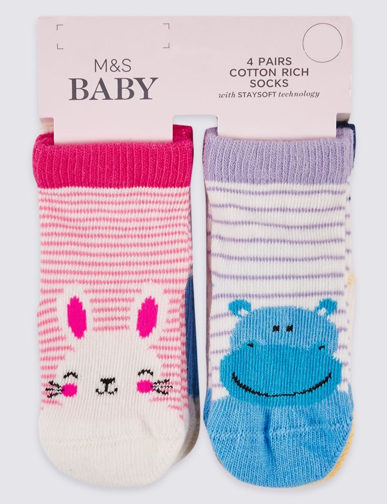 4 Pairs of Novelty Socks (0-24 Months) 2 of 2