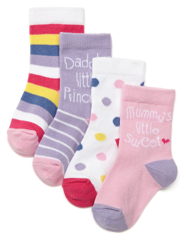 4 Pairs of Princess Socks Image 1 of 1