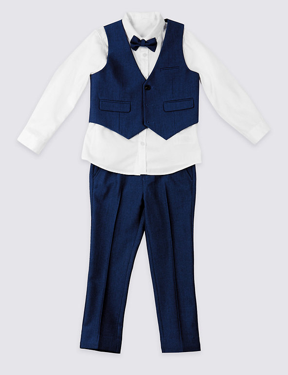 marks and spencer autograph gold or silver waistcoat tie and shirt set baby bnwt 