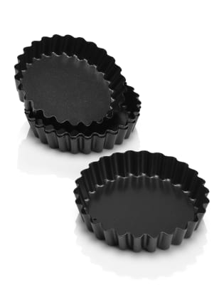 4 Professional NonStick Mini Tartlet Cases M&S