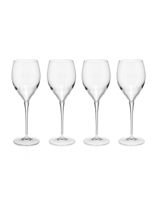 4 Scala White Wine Glasses M&S