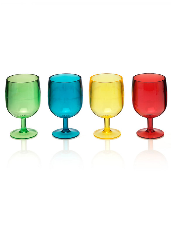 4 Stacking Acrylic Wine Glasses Image 1 of 2