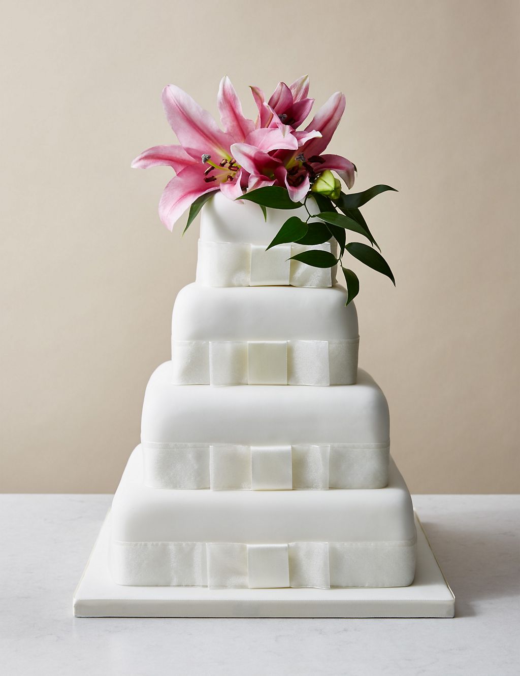 4 Tier Elegant Wedding Cake – Assorted Flavours with Chocolate (Serves 200) Last order date 26th March 3 of 7