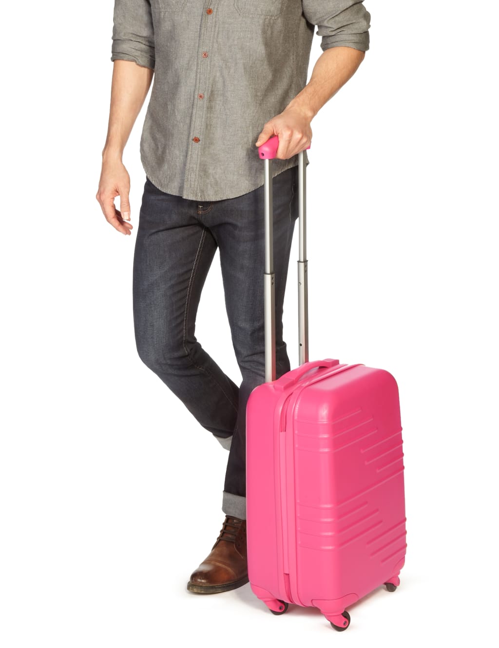 4 Wheel Hard Shell Cabin Suitcase M&S Collection M&S