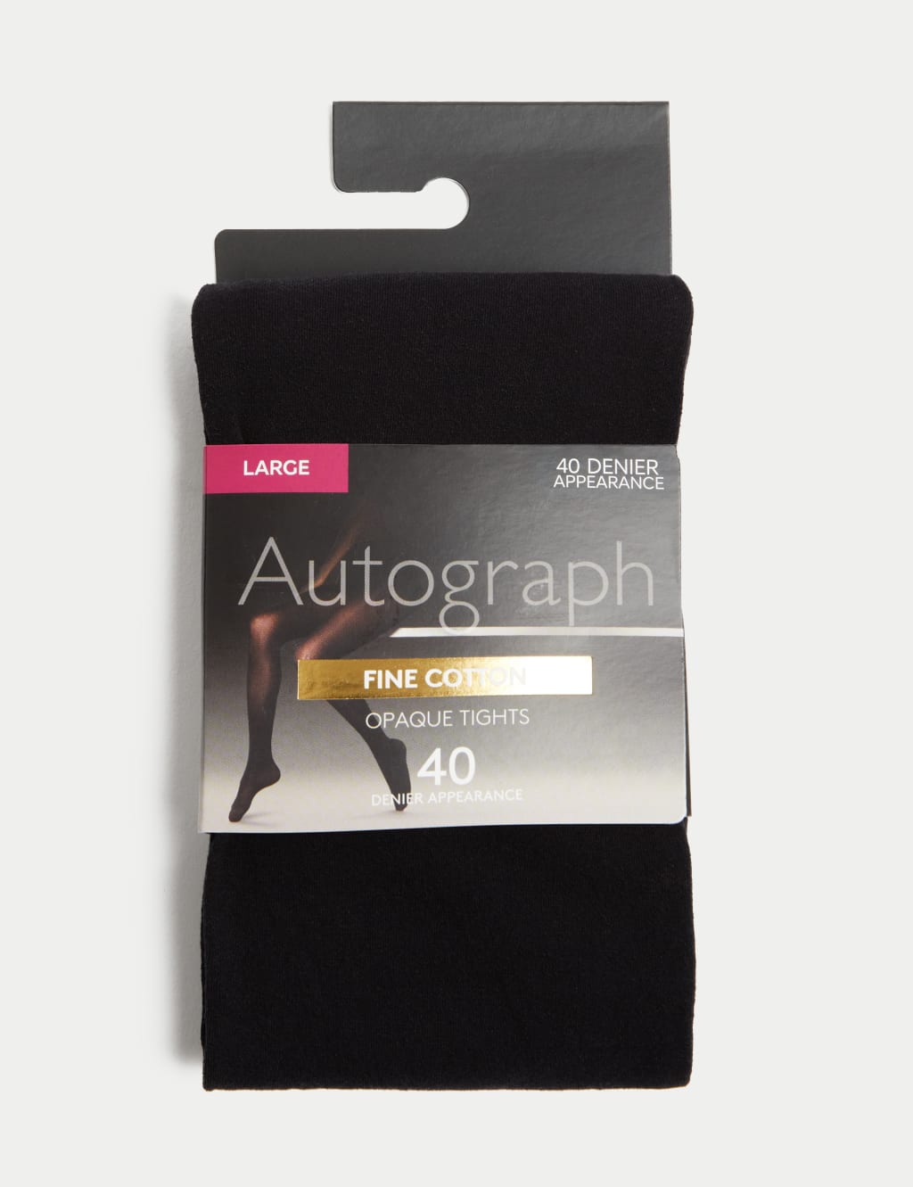 40 Denier Fine Cotton Opaque Tights 1 of 4