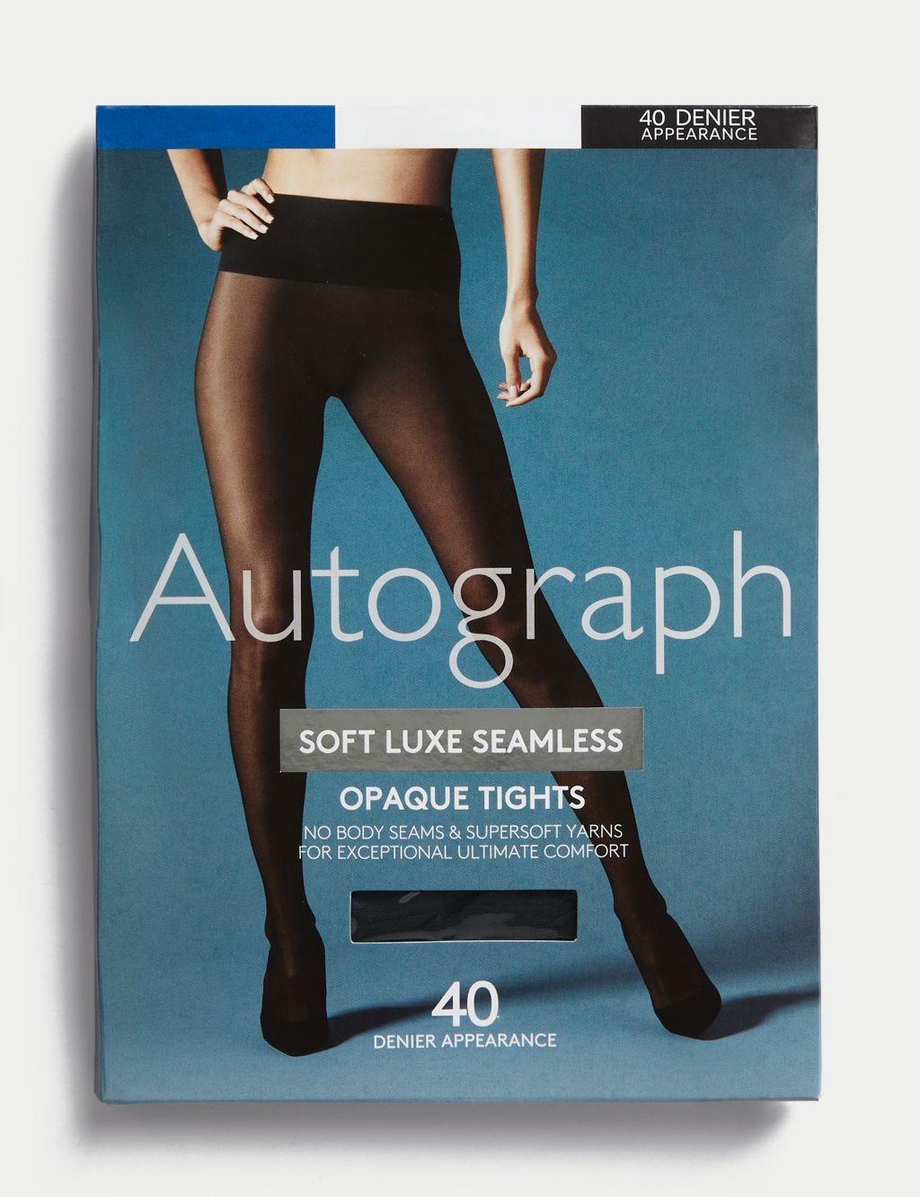 40 Denier Soft Luxe Seamless Opaque Tights 1 of 4