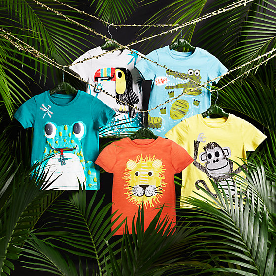 Animal-print T-shirts for kids