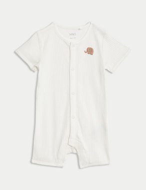 4pc Pure Cotton Bear & Elephant Outfit (0-12 Mths) Image 2 of 7