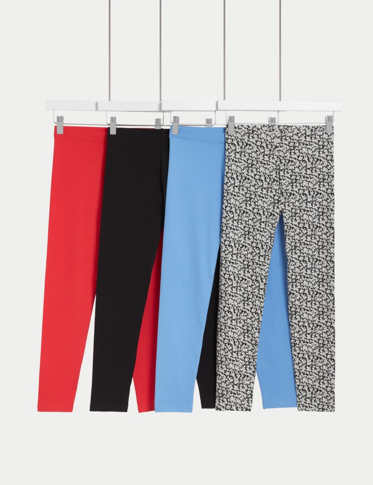 4pk Cotton Rich Leggings 6 16 Yrs M S Collection M S