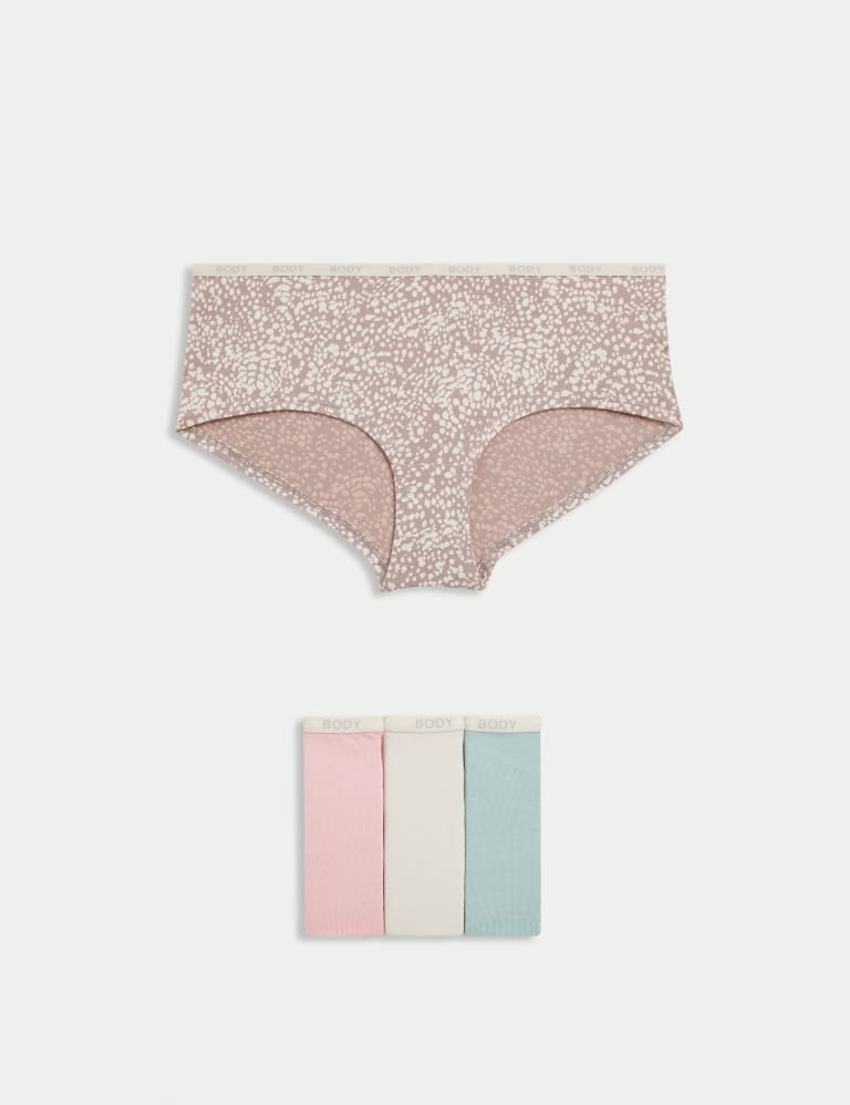 4pk Cotton Rich High Leg Knickers, Body by M&S