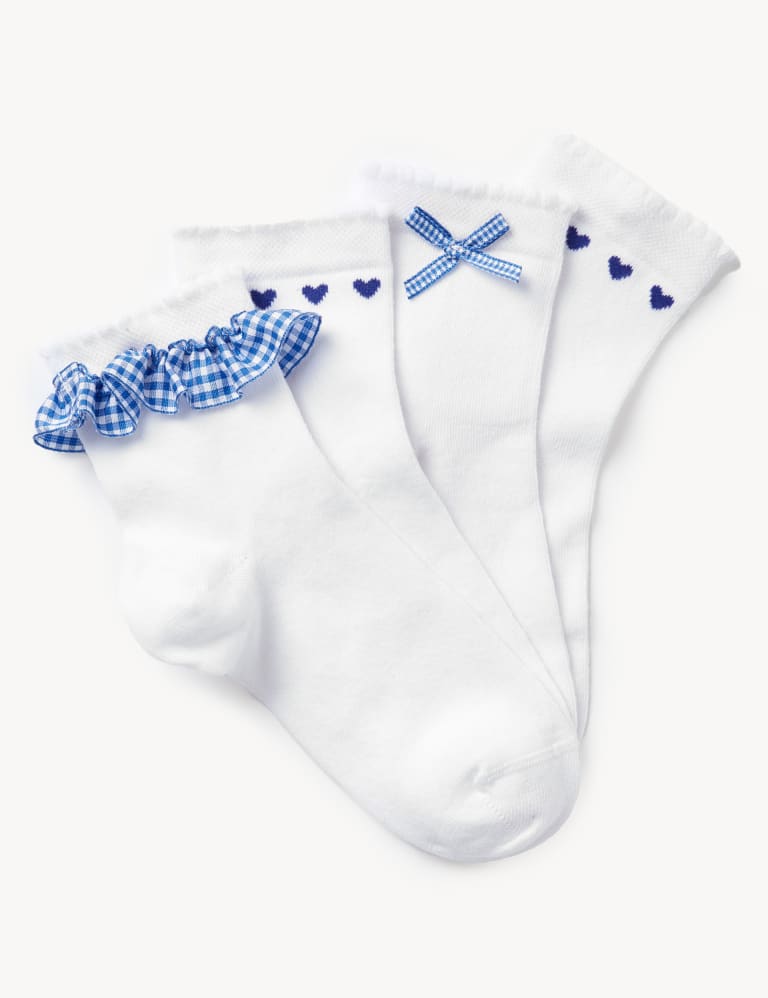 4pk Cotton Rich School Socks M S Collection M S