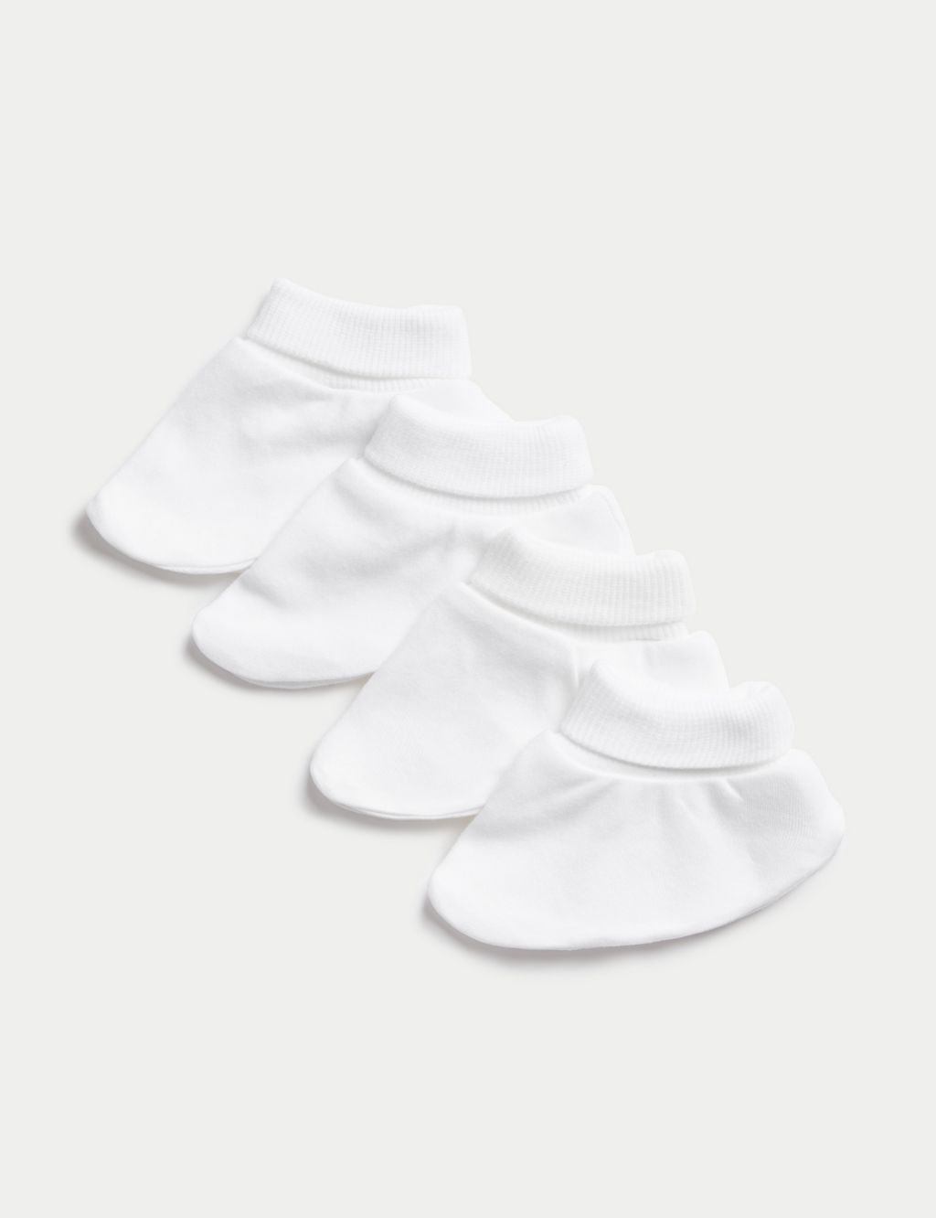 4pk Pure Cotton Booties (0-1 Yrs) 1 of 2