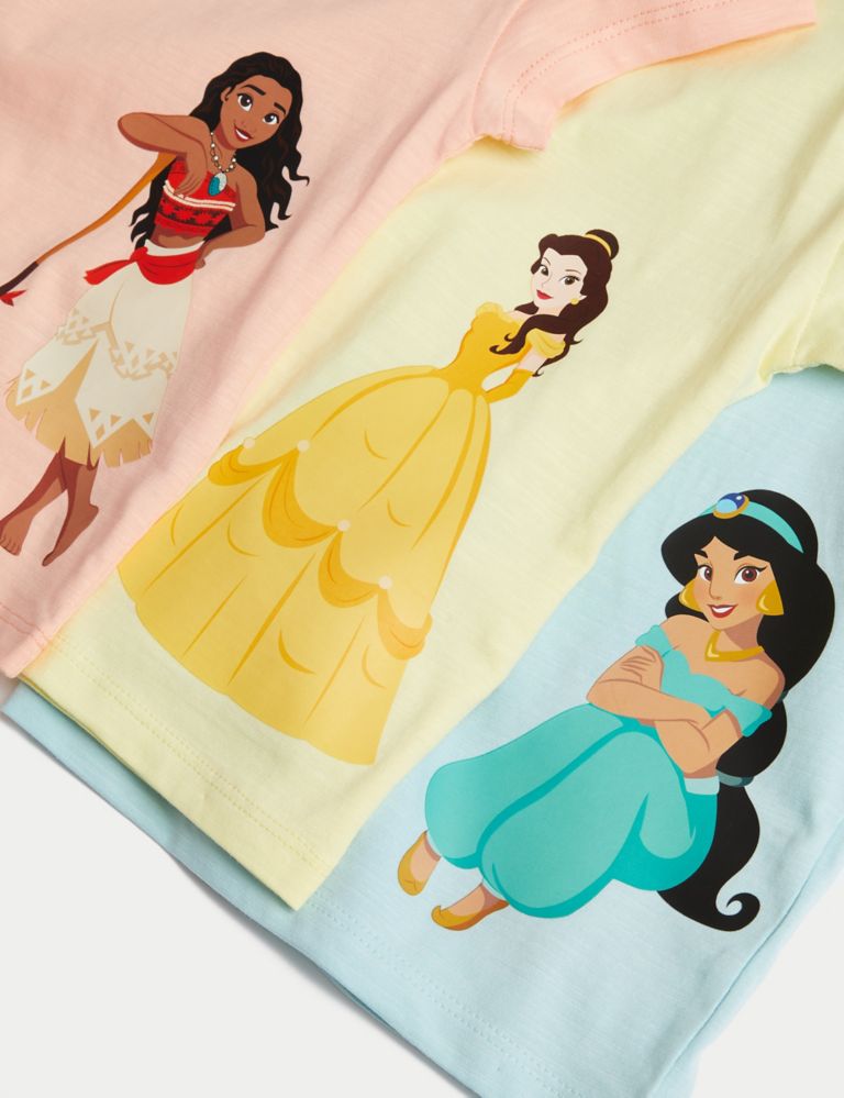 4pk Pure Cotton Disney Princess™ T-Shirts (2-8 Yrs) 2 of 2