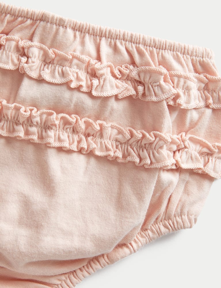 4pk Pure Cotton Frilly Knickers 7lbs 3 Yrs M S Collection M S