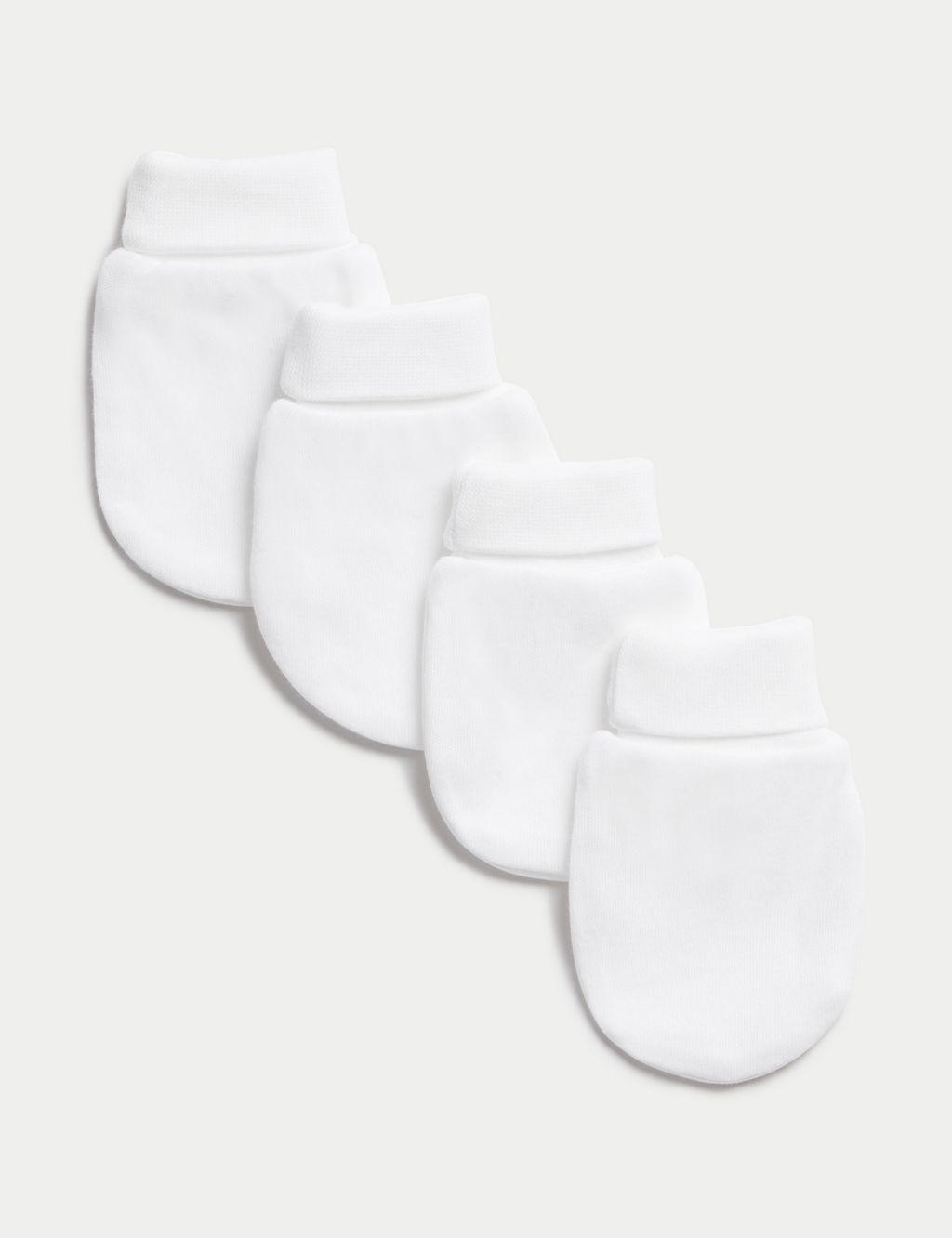 4pk Pure Cotton Mittens (0-1 Yrs) 1 of 2