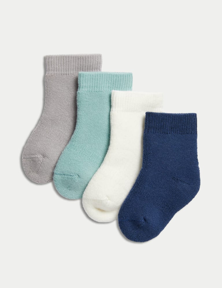 4pk Terry Baby Socks 1 of 2