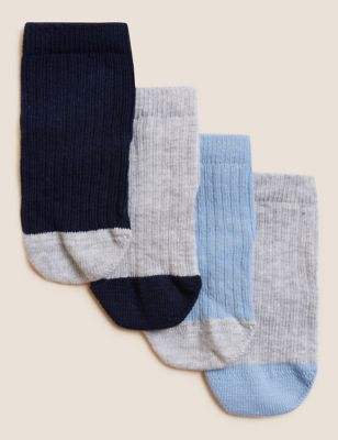 4pk of Baby Socks (0-24 Mths) | M&S