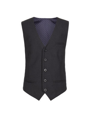 5 Button Textured Waistcoat (5-14 Years) Image 2 of 3
